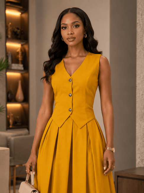 Aurelia Pleated Maxi Set - CM & UZ STYLES LTD