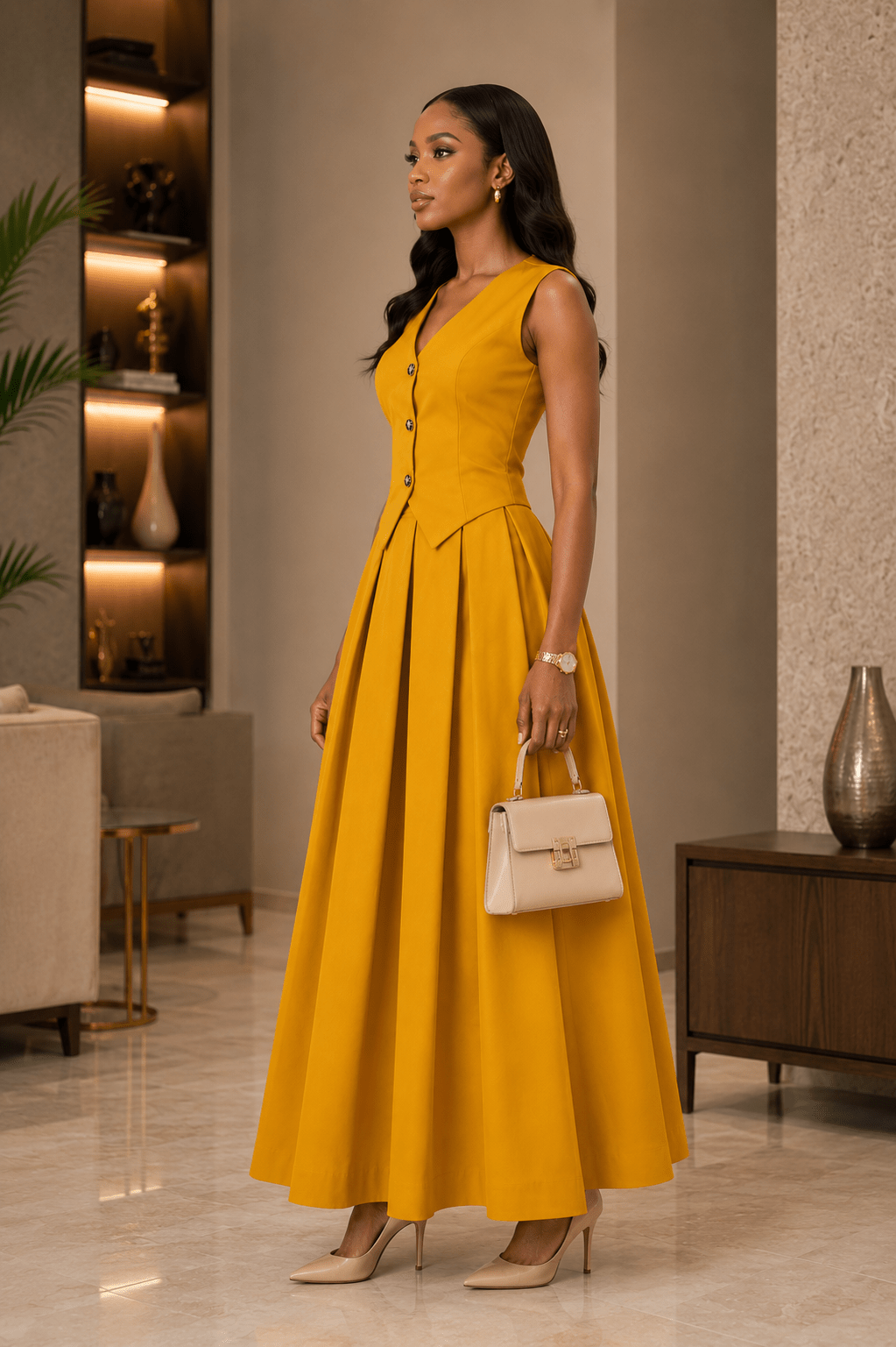 Aurelia Pleated Maxi Set - CM & UZ STYLES LTD