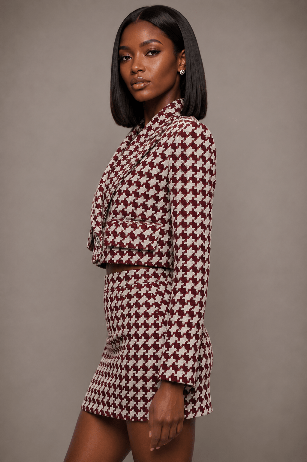 CM&UZ Bordeaux Élite Co - Ord Set - CM & UZ STYLES LTD