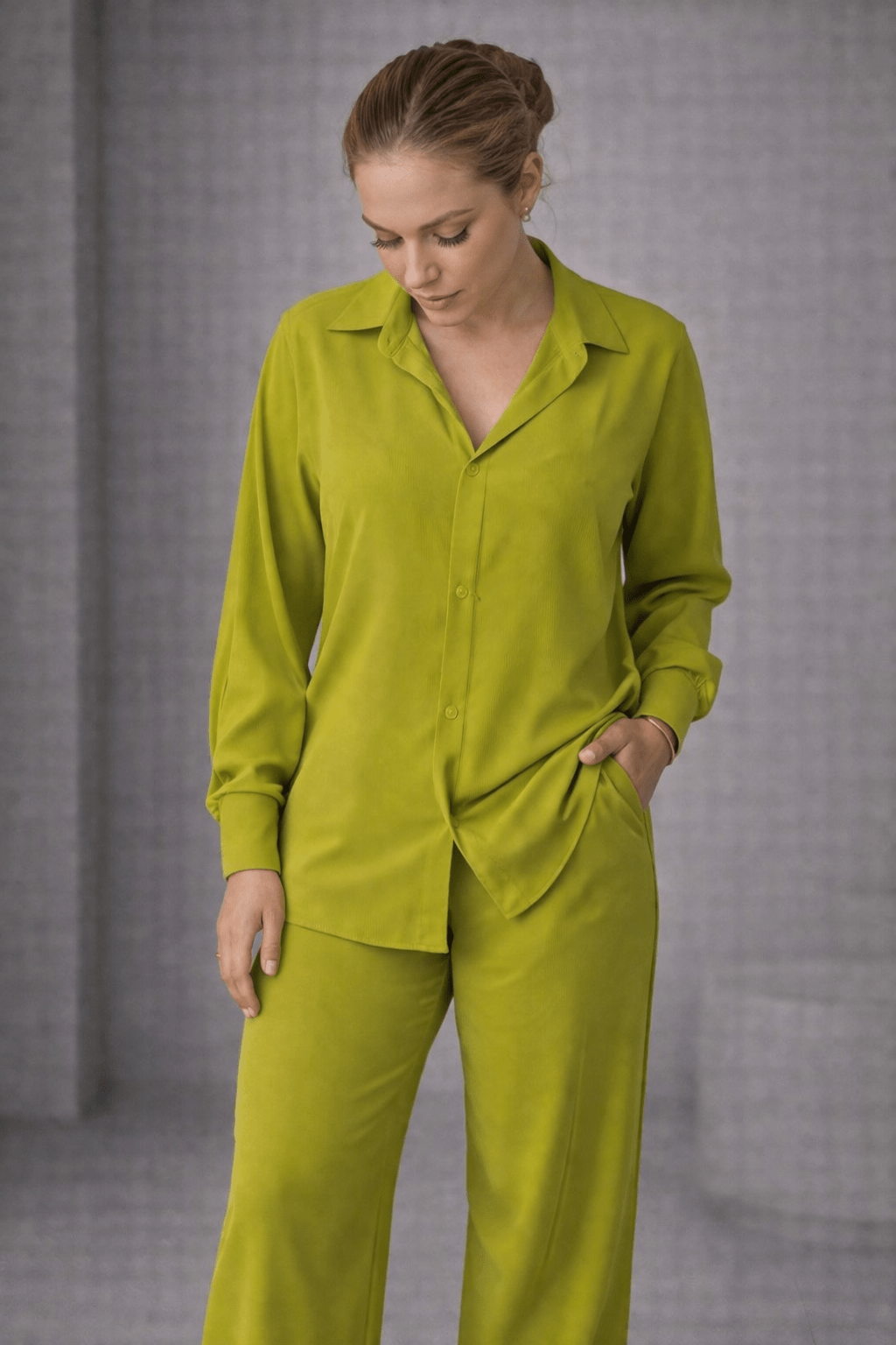 CM&UZ Lime Ease Co - ord Set - CM & UZ STYLES LTD