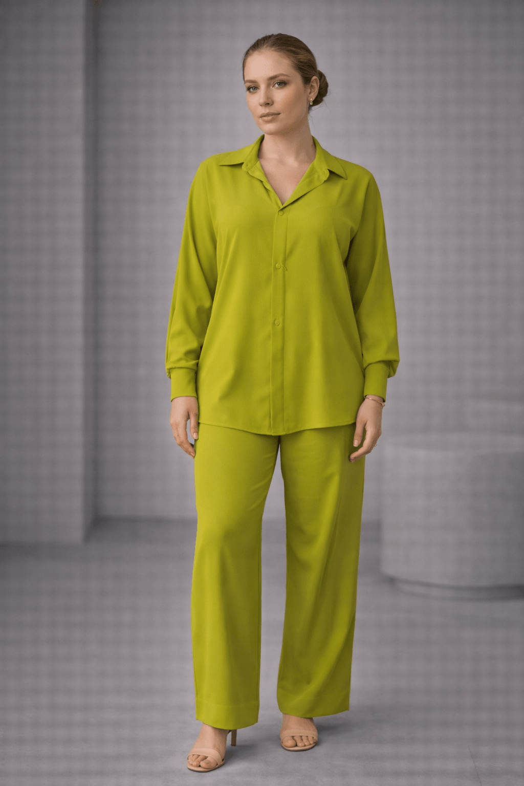 CM&UZ Lime Ease Co - ord Set - CM & UZ STYLES LTD
