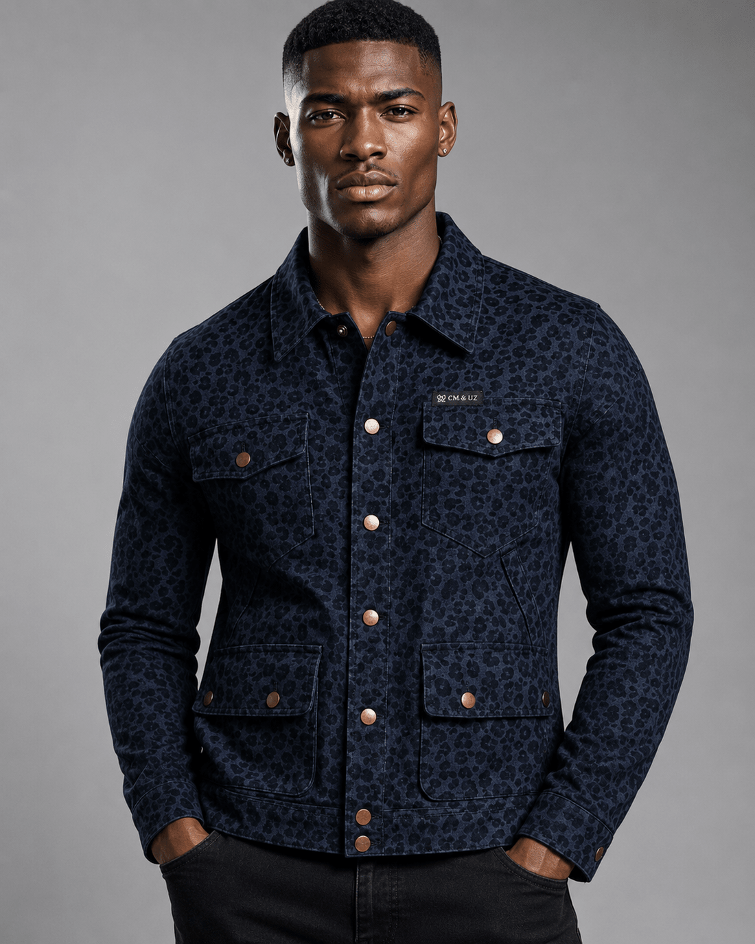 CM&UZ Midnight Panther Utility Jacket - CM & UZ STYLES LTD