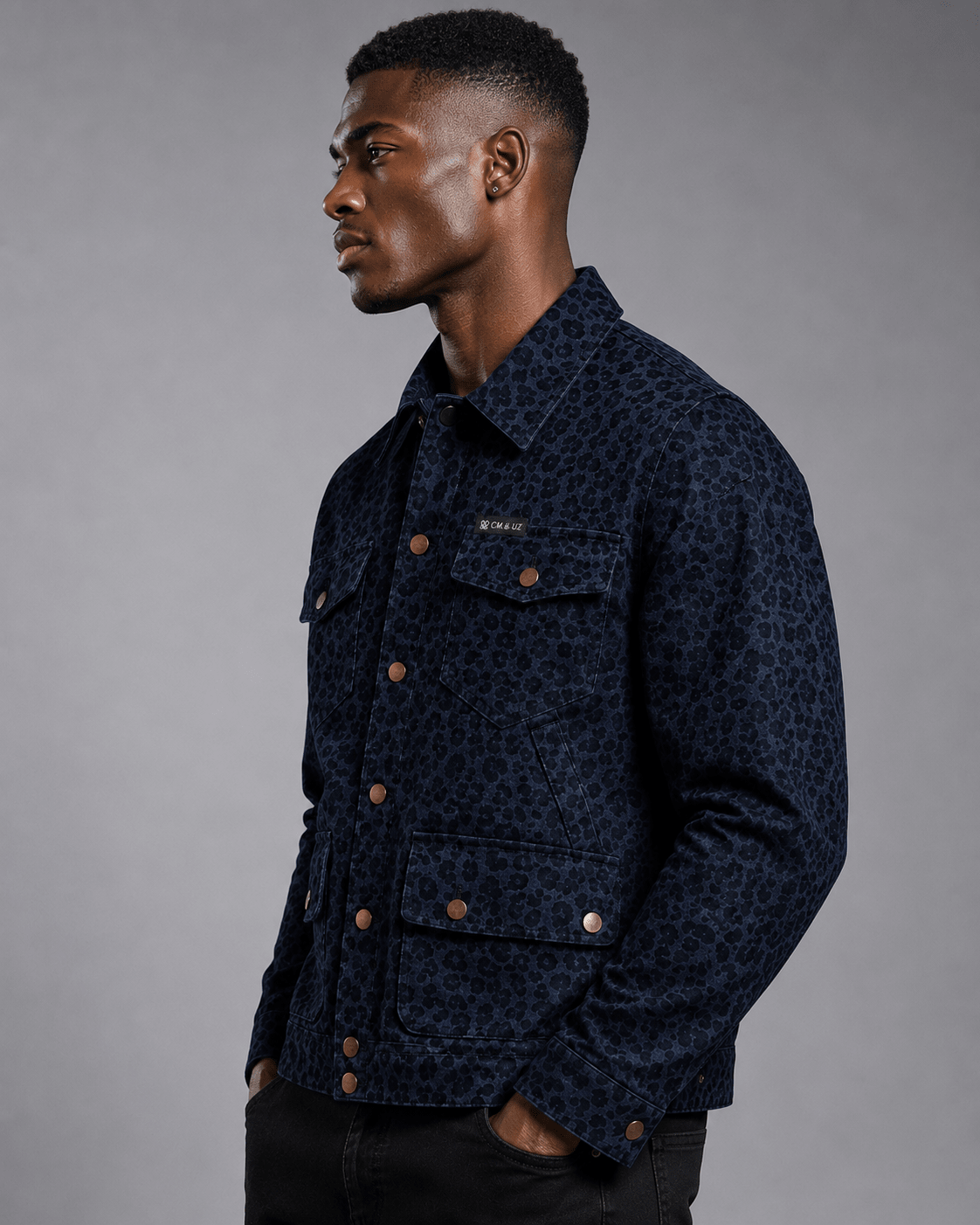 CM&UZ Midnight Panther Utility Jacket - CM & UZ STYLES LTD