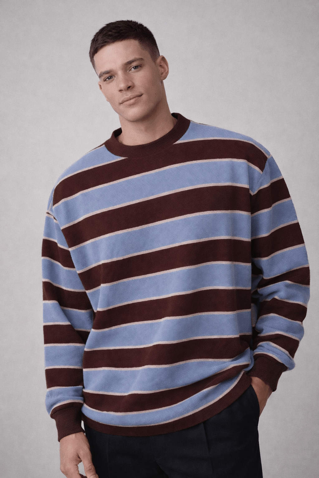 Dual Tone Stripe Knit - CM & UZ STYLES LTD
