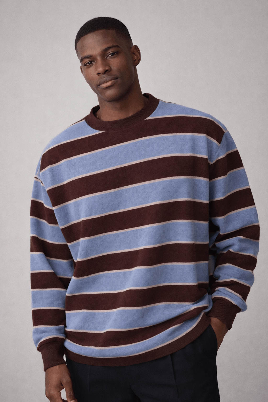 Dual Tone Stripe Knit - CM & UZ STYLES LTD