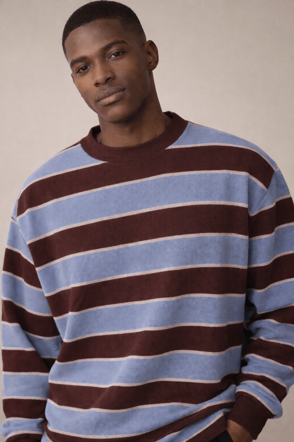 Dual Tone Stripe Knit - CM & UZ STYLES LTD