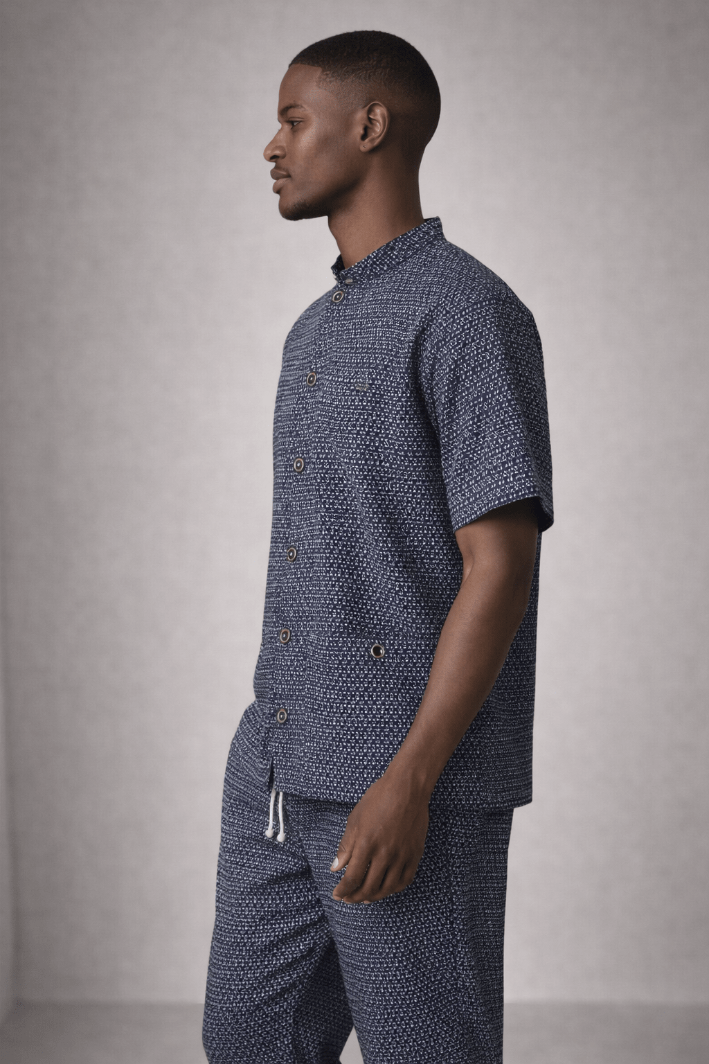 Midnight Grid Relaxed Set - CM & UZ STYLES LTD