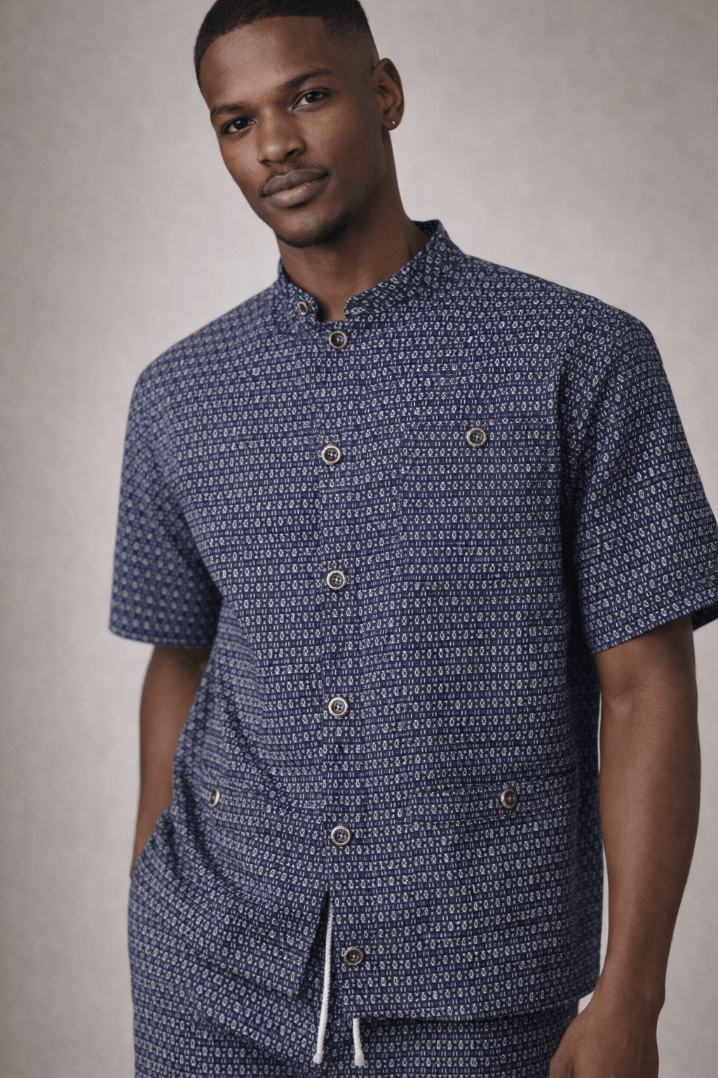 Midnight Grid Relaxed Set - CM & UZ STYLES LTD