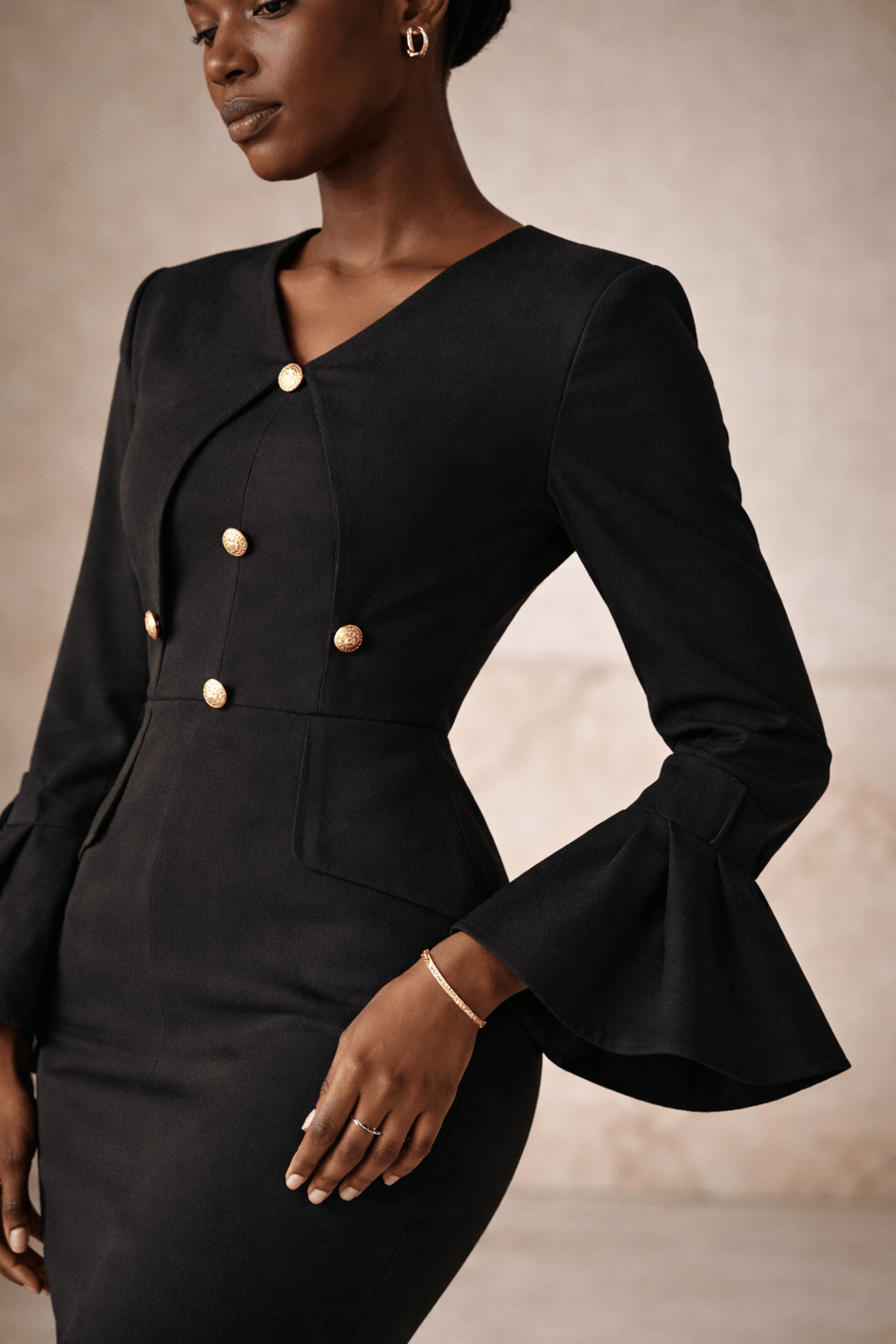 Noir Sculpt Dress - CM & UZ STYLES LTD