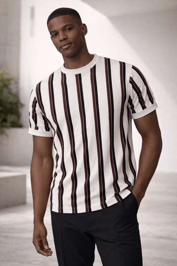 Vertical Edge Knit Tee - CM & UZ STYLES LTD
